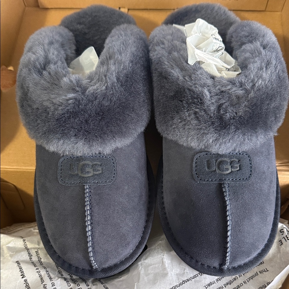 UGG Charcoal Sheepskin Slippers